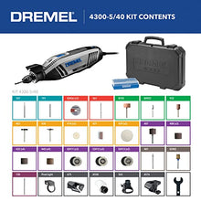 Load image into Gallery viewer, Dremel 4300-5/40 High Performance Rotary Tool Kit with LED Light- 5 Attachments & 40 Accessories- Engraver, Sander, and Polisher- Perfect for Grinding, Cutting, Wood Carving and Engraving , 9" Long