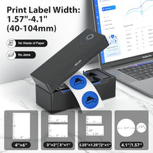 Load image into Gallery viewer, Nelko Bluetooth Thermal Shipping Label Printer, Wireless 4x6 Shipping Label Printer for Shipping Packages, Support Android, iPhone and Windows, Widely Used for Amazon, Ebay, Shopify, Etsy, USPS