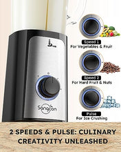 Load image into Gallery viewer, Sangcon 5 in 1 Blender and Food Processor Combo for Kitchen, Small Electric Food Chopper for Meat and Vegetable, 350W High Speed Blenders with 2 Speeds and Pulse for Smoothies and Shakes