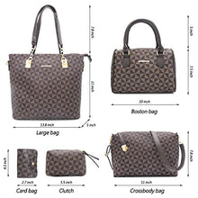 Load image into Gallery viewer, 2E-youth Designer Purses And Handbags For Women Satchel Shoulder Bag Tote Bag For Work Clutch Purses (5pcs brown)