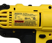 Load image into Gallery viewer, Dewalt DCD771B 20V MAX Cordless Lithium-Ion 1/2 inch Compact Drill Driver - Bare Tool