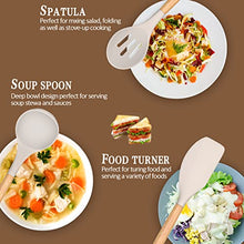 Load image into Gallery viewer, Umite Chef Kitchen Cooking Utensils Set, 33 pcs Non-Stick Silicone Cooking Kitchen Utensils Spatula Set with Holder, Wooden Handle Silicone Kitchen Gadgets Utensil Set (Khaki)