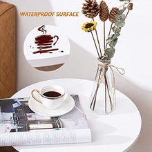 Load image into Gallery viewer, Apicizon Round Side Table, White Nightstand Coffee End Table for Living Room, Bedroom, Small Spaces, Easy Assembly Modern Home Decor Bedside Table with Natural Wood Legs, 16.5 x 20.5 Inches