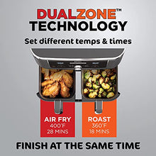 Load image into Gallery viewer, Ninja DZ401 Foodi 10 Quart 6-in-1 DualZone XL 2-Basket Air Fryer with 2 Independent Frying Baskets, Match Cook & Smart Finish to Roast, Broil, Dehydrate & More for Quick, Easy Family-Sized Meals, Grey