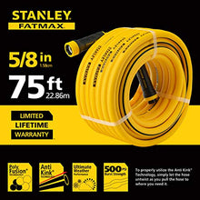 Load image into Gallery viewer, Stanley Garden BDS6651 Fatmax Professional Grade Water Hose, 75' x 5/8", 75ft, Yellow, 500 Psi