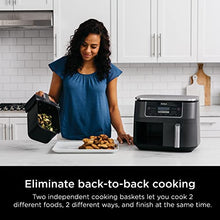 Load image into Gallery viewer, Ninja DZ201 Foodi 8 Quart 6-in-1 DualZone 2-Basket Air Fryer with 2 Independent Frying Baskets, Match Cook & Smart Finish to Roast, Broil, Dehydrate & More for Quick, Easy Meals, Grey