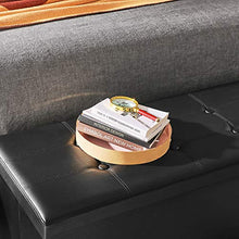 Load image into Gallery viewer, SONGMICS 43 Inches Folding Storage Ottoman Bench, Storage Chest, Footrest, Coffee Table, Padded Seat, Faux Leather, Holds up to 660 lb, Black ULSF701