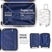 Load image into Gallery viewer, Coolife Luggage Expandable(only 28") Suitcase 3 Piece Set with TSA Lock Spinner 20in24in28in (champagne)