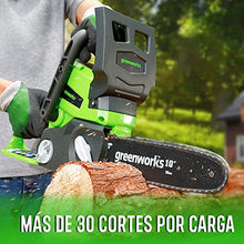 Load image into Gallery viewer, Greenworks 24V 10" Cordless Chainsaw, 2.0Ah Battery and Charger Included