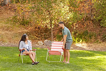 Load image into Gallery viewer, OmniCore Designs New Standard Folding Camp/Lawn Chair (2 Pack) - Red/White
