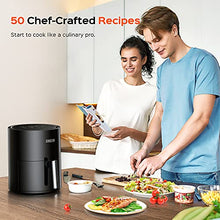 Load image into Gallery viewer, Dreo Air Fryer - 100℉ to 450℉, 4 Quart Hot Oven Cooker with 50 Recipes, 9 Cooking Functions on Easy Touch Screen, Preheat, Shake Reminder, 9-in-1 Digital Airfryer, Black, 4L (DR-KAF002)