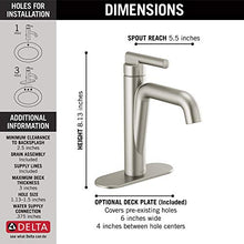 Load image into Gallery viewer, Delta Faucet Nicoli Single Hole Bathroom Faucet Brushed Nickel, Single Handle Bathroom Faucet, Drain Assembly, Stainless 15849LF-SS