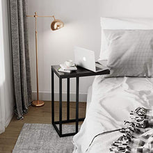 Load image into Gallery viewer, WLIVE Snack Side Table, C Shaped End Table for Sofa Couch and Bed, Gray