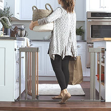 Load image into Gallery viewer, Summer West End Safety Baby Gate, Honey Oak Stained Wood with Slate Metal Frame – 30” Tall, Fits Openings up to 36” to 60” Wide, Baby and Pet Gate for Wide Spaces and Open Floor Plans