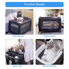 Load image into Gallery viewer, Pamo Babe Deluxe Nursery Center Comfortable Playard for Babies (Grey)