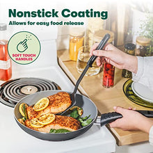 Load image into Gallery viewer, BELLA Nonstick Cookware Set with Glass Lids - Aluminum Bakeware, Pots and Pans, Storage Bowls & Utensils, Compatible with All Stovetops, 21 Piece, Black