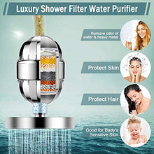 Load image into Gallery viewer, Filtered Shower Head, High Pressure Rainfall Shower Head/Handheld Shower Filter Combo, Luxury Modern Chrome Plated with 60'' Hose Anti-leak with Holder