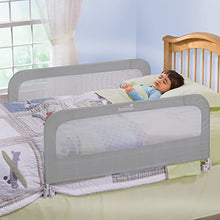 Load image into Gallery viewer, Summer® Double Safety Bedrail, Gray, Metal and Fabric Bedrail Set for Toddlers, 42.5” Long, Fits Twin, Full, and Queen Beds and Accommodates Thick Mattresses and Platform Beds