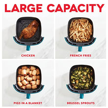 Load image into Gallery viewer, DASH Tasti-Crisp™ Electric Air Fryer + Oven Cooker with Temperature Control, Non-stick Fry Basket, Recipe Guide + Auto Shut Off Feature, 1000-Watt, 2.6 Quart - Teal