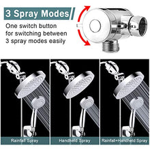 Load image into Gallery viewer, Filtered Shower Head, High Pressure Rainfall Shower Head/Handheld Shower Filter Combo, Luxury Modern Chrome Plated with 60'' Hose Anti-leak with Holder