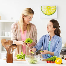 Load image into Gallery viewer, Wooden Spoons for Cooking,10 Pcs Natural Teak Wooden Kitchen Utensils Set Wooden Utensils for Cooking Wooden Cooking Utensils Wooden Spatulas for Cooking