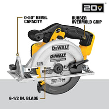 Load image into Gallery viewer, DEWALT 20V MAX Circular Saw, 6-1/2-Inch Blade, 460 MWO Engine, 0-50 Degree Bevel Capability, Bare Tool Only (DCS391B)