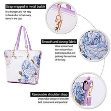 Load image into Gallery viewer, 2E-youth Women Designer Purses And Handbags Set Satchel Shoulder Bags Tote Bags 6pcs Wallets (purple&white)