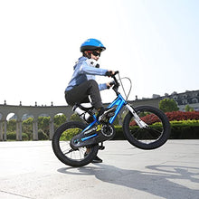 Load image into Gallery viewer, RoyalBaby Kids Bike Boys Girls Freestyle BMX Bicycle with Training Wheels Gifts for Children Bikes 12 Inch Blue