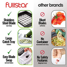 Load image into Gallery viewer, Fullstar Vegetable Chopper - Spiralizer Vegetable Slicer - Onion Chopper with Container - Pro Food Chopper - Slicer Dicer Cutter - (4 in 1, White)
