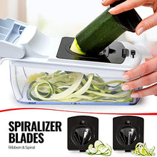 Load image into Gallery viewer, Fullstar Vegetable Chopper - Spiralizer Vegetable Slicer - Onion Chopper with Container - Pro Food Chopper - Slicer Dicer Cutter - (4 in 1, White)