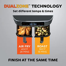 Load image into Gallery viewer, Ninja DZ201 Foodi 8 Quart 6-in-1 DualZone 2-Basket Air Fryer with 2 Independent Frying Baskets, Match Cook & Smart Finish to Roast, Broil, Dehydrate & More for Quick, Easy Meals, Grey