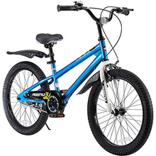Load image into Gallery viewer, RoyalBaby Kids Bike Boys Girls Freestyle BMX Bicycle With Kickstand Gifts for Children Bikes 20 Inch Blue