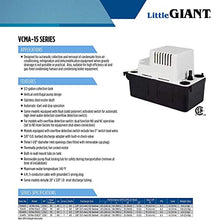 Load image into Gallery viewer, Little Giant VCMA-15ULS 115 Volt, 65 GPH, 1/50 HP Automatic Condensate Removal Pump with Safety Switch, White/Black, 554405