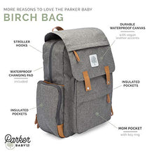 Load image into Gallery viewer, Parker Baby Diaper Backpack - Large Diaper Bag with Insulated Pockets, Stroller Straps and Changing Pad -"Birch Bag" - Gray