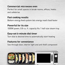 Load image into Gallery viewer, Panasonic NE-1025F Compact Light-Duty Countertop Commercial Microwave Oven with 6-Minute Electronic Dial Control Timer, Bottom Energy Feed, 1000W, 0.8 Cu. Ft. Capacity Silver