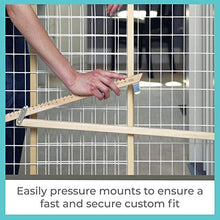 Load image into Gallery viewer, Toddleroo by North States 50" Wide Extra Wide Wire Mesh Baby Gate, Made in USA: Installs in Wide Opening Without damaging Wall. Pressure Mount. Fits 29.5"-50" Wide (32" Tall, Sustainable Hardwood)