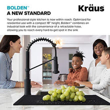 Load image into Gallery viewer, Kraus KPF-1610SS Bolden 18-Inch Commercial Kitchen Faucet with Dual Function Pull-Down Sprayhead in All-Brite Finish, Stainless Steel