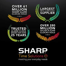 Load image into Gallery viewer, Sharp Atomic Analog Wall Clock - 12" Silver Brushed Finish - Sets Automatically- Battery Operated - Easy to Read - Easy to USE: Simple, Easy to Read Style fits Any Decor…