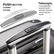 Load image into Gallery viewer, Coolife Luggage Expandable 3 Piece Sets PC+ABS Spinner Suitcase 20 inch 24 inch 28 inch (white grid)