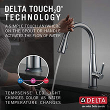 Load image into Gallery viewer, Delta Faucet Essa Touch Kitchen Faucet Brushed Nickel, Kitchen Faucets with Pull Down Sprayer, Kitchen Sink Faucet, Touch Faucet for Kitchen Sink, Touch2O Technology, Arctic Stainless 9113T-AR-DST