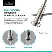 Load image into Gallery viewer, Kraus KPF-1610SS Bolden 18-Inch Commercial Kitchen Faucet with Dual Function Pull-Down Sprayhead in All-Brite Finish, Stainless Steel