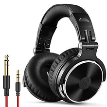 Load image into Gallery viewer, OneOdio Wired Over Ear Headphones Studio Monitor & Mixing DJ Stereo Headsets with 50mm Neodymium Drivers and 1/4 to 3.5mm Audio Jack for AMP Computer Recording Phone Piano Guitar Laptop - Black