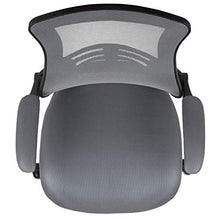 Load image into Gallery viewer, Flash Furniture Mid-Back Dark Gray Mesh Swivel Ergonomic Task Office Chair with Flip-Up Arms