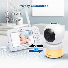 Load image into Gallery viewer, VTech VM5463-2 Video Baby Monitor with 5" Screen, Pan Tilt Zoom, Sound Activated Night Light and Vision, Glow on The Ceiling Projection, Multiple Viewing Options, 2 Cameras