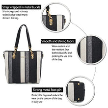 Load image into Gallery viewer, 2E-youth Designer Purses And Handbags For Women Satchel Shoulder Bag Tote Bag For Work Clutch Purses (2G-stripe-black)