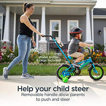 Load image into Gallery viewer, Schwinn Grit Steerable Kids Bike, Boys Beginner Bicycle, 12-Inch Wheels, Training Wheels, Easily Removed Parent Push Handle with Water Bottle Holder, Orange/Black