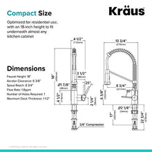 Load image into Gallery viewer, Kraus KPF-1610SS Bolden 18-Inch Commercial Kitchen Faucet with Dual Function Pull-Down Sprayhead in All-Brite Finish, Stainless Steel