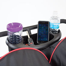 Load image into Gallery viewer, Kolcraft Cloud Plus Lightweight Double Stroller with Reclining Seats & Extendable Canopies, Red/Black