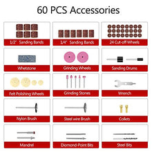 Load image into Gallery viewer, AVID POWER Cordless Rotary Tool 2.0 Ah 8V Rechargeable Rotary Tool, 4 Front LED Lights, 5 Speeds, 60 Pcs Rotary Tool Accessories with Bag for Carving, Engraving, Sanding, Polishing and Cutting - Red