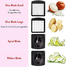 Load image into Gallery viewer, Fullstar Vegetable Chopper - Spiralizer Vegetable Slicer - Onion Chopper with Container - Pro Food Chopper - Slicer Dicer Cutter - (4 in 1, White)